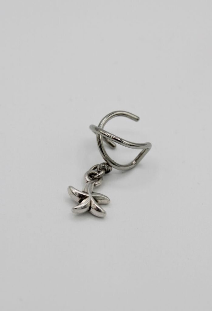 EAR CUFF NEREIDA PLATEADO