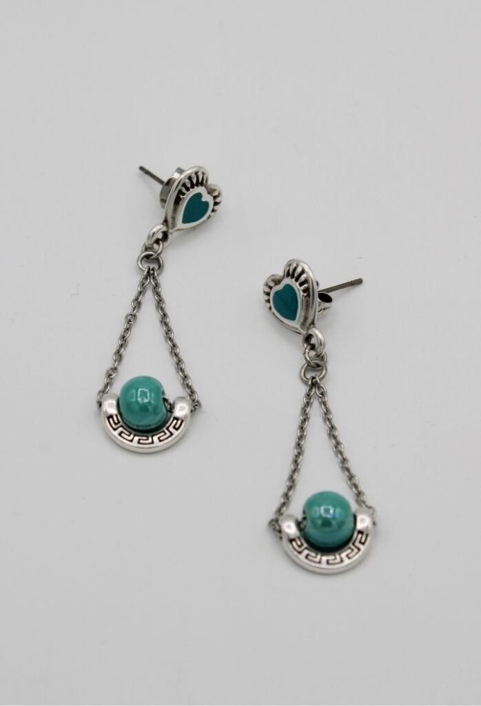 PENDIENTES CORAZÓN ARCADIA PLATEADOS